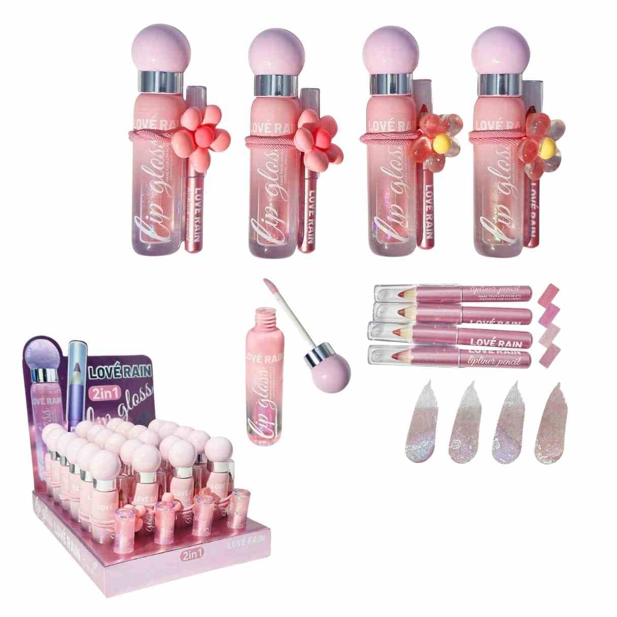 LR-1064 KIT LIP DUO GLOSS LABIAL CX/24 LOVE RAIN