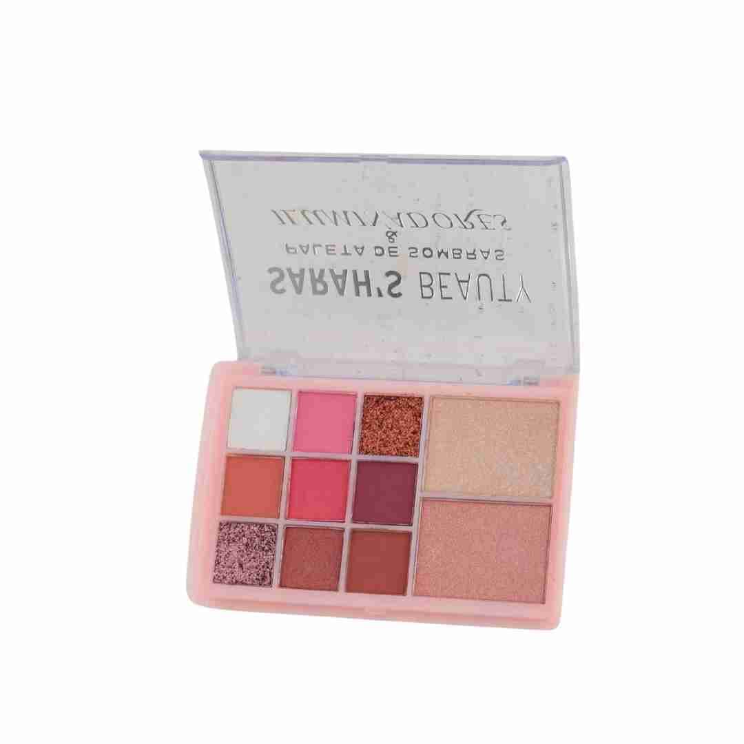 S6411-A PALETA SOMBRA E ILUMINADOR COR A SARAHS BEAUTY