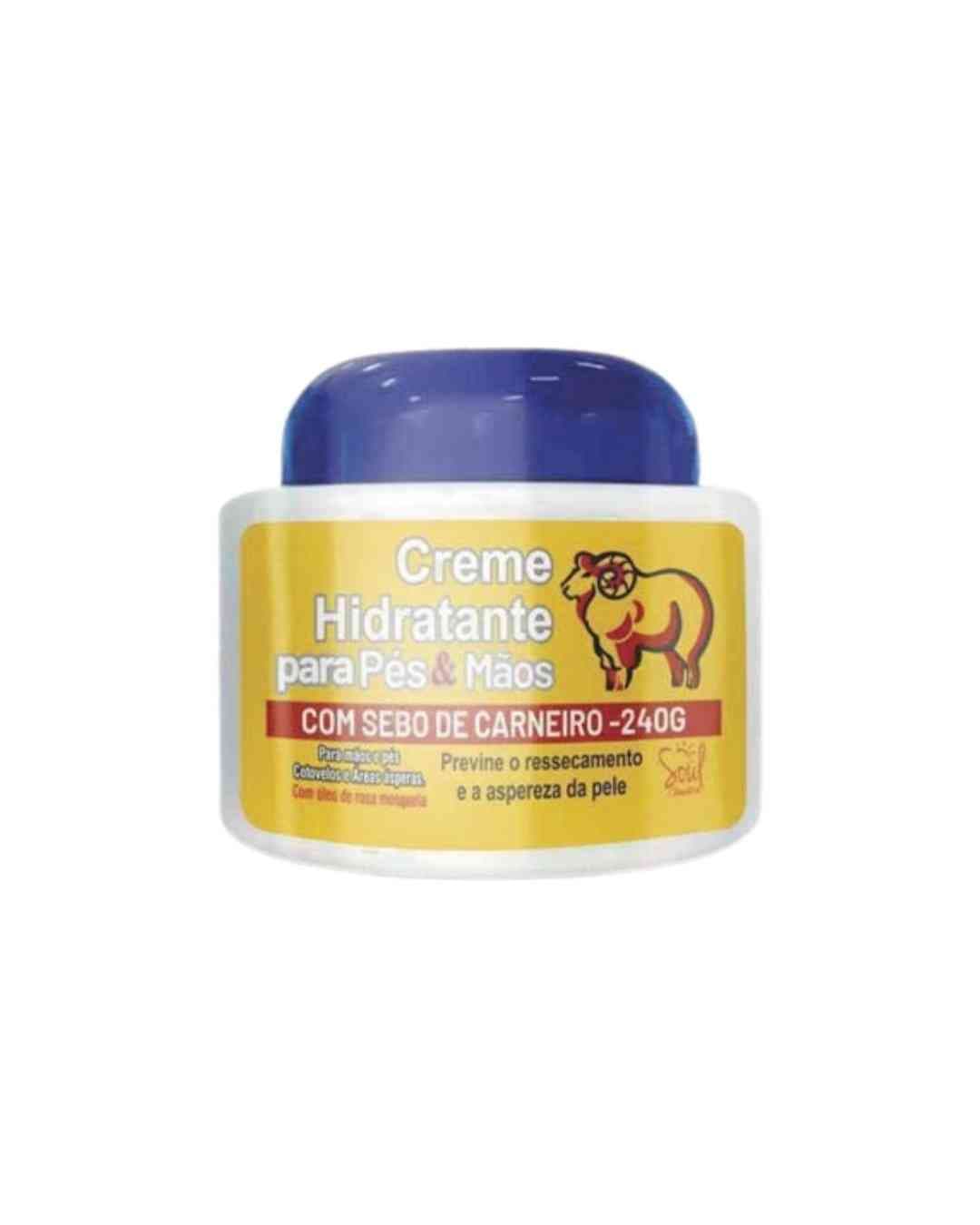 CREME P OS PES/MAOS C SEBO DE CARNEIRO ROSA MOS 240ML SOUL 