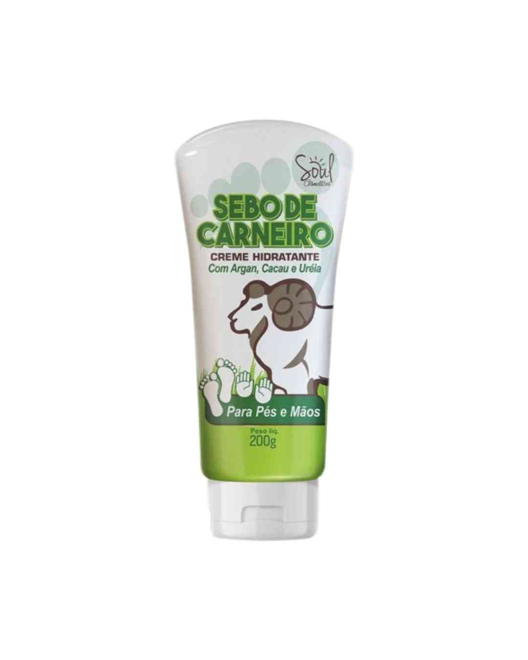 CREME HID SEBO DE CARNEIRO ARGAN CACAU UREIA 200G SOUL COSM