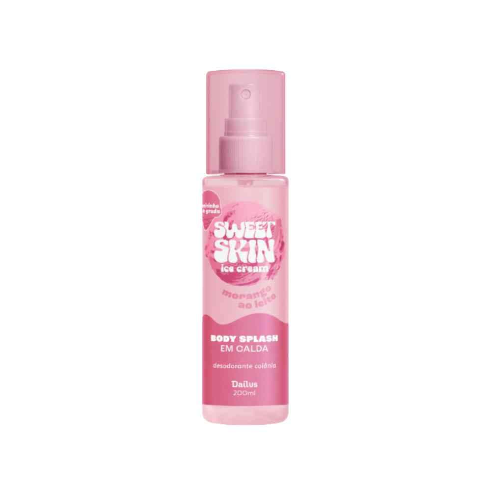 BODY SPLASH EM CALDA MORANGO AO LEITE DAILUS SWEET SKIN