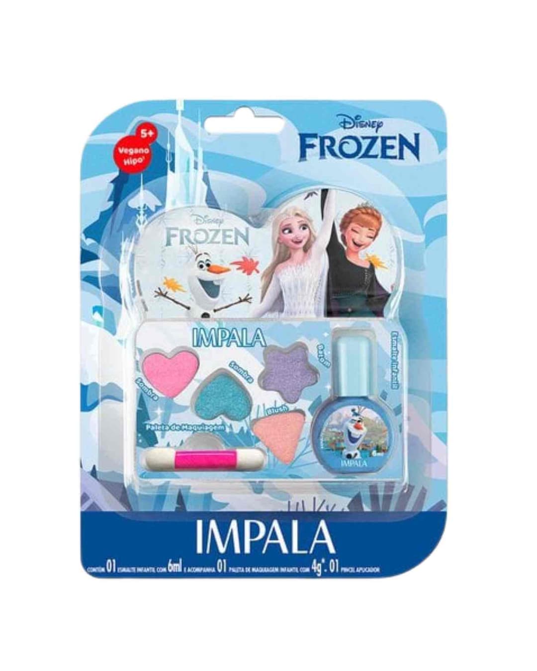 KIT INFANTIL MAQUIAGEM E ESMALTE - FROZEN MAGIA DO GELO