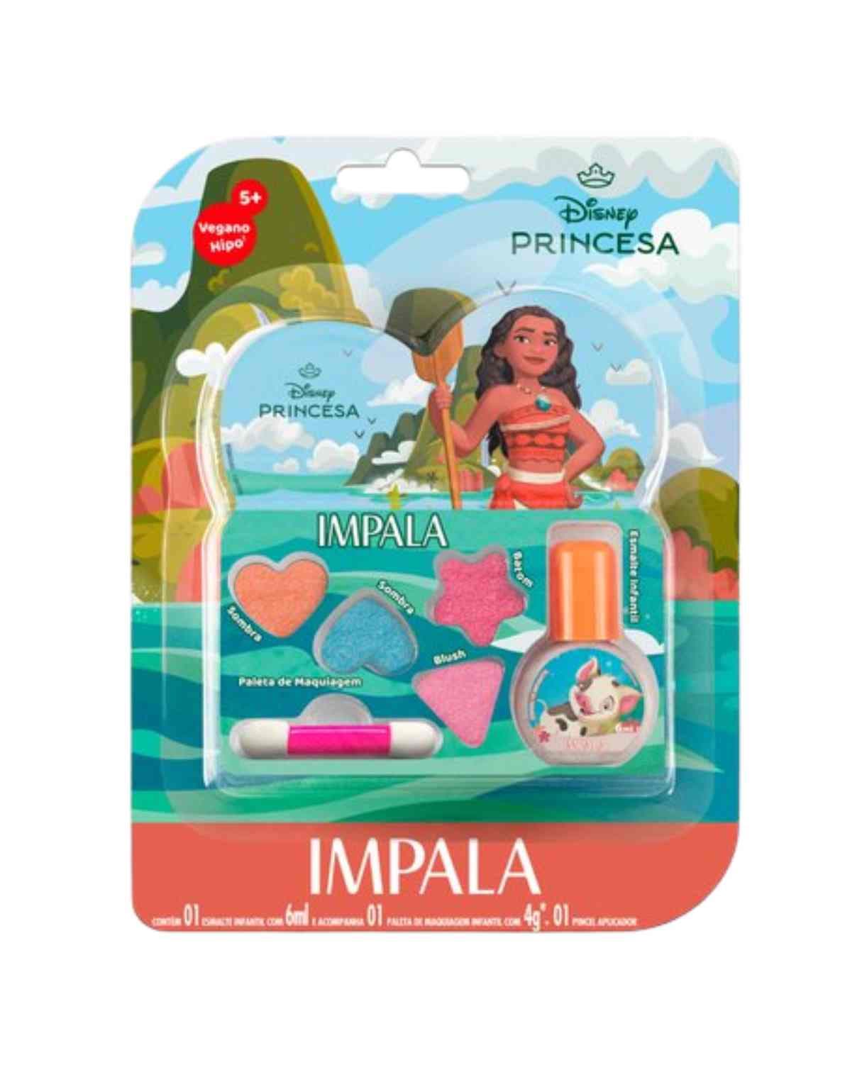 KIT INFANTIL IMPALA MAQUIAGEM E ESMALTE MOANA