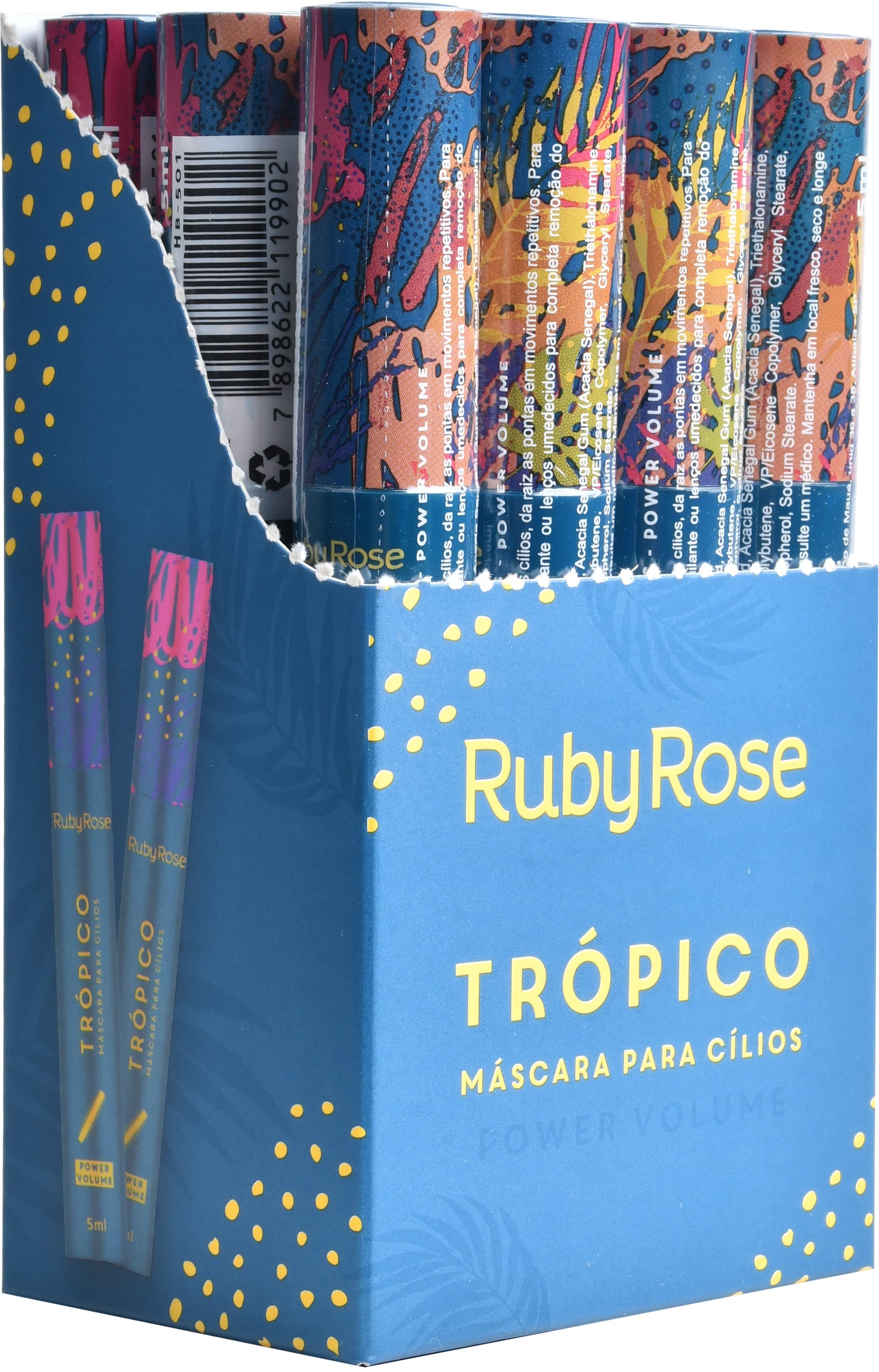 HB 501 TROPIC MASC DE CILIOS POWER VOLUME RUBY ROSE CX/12