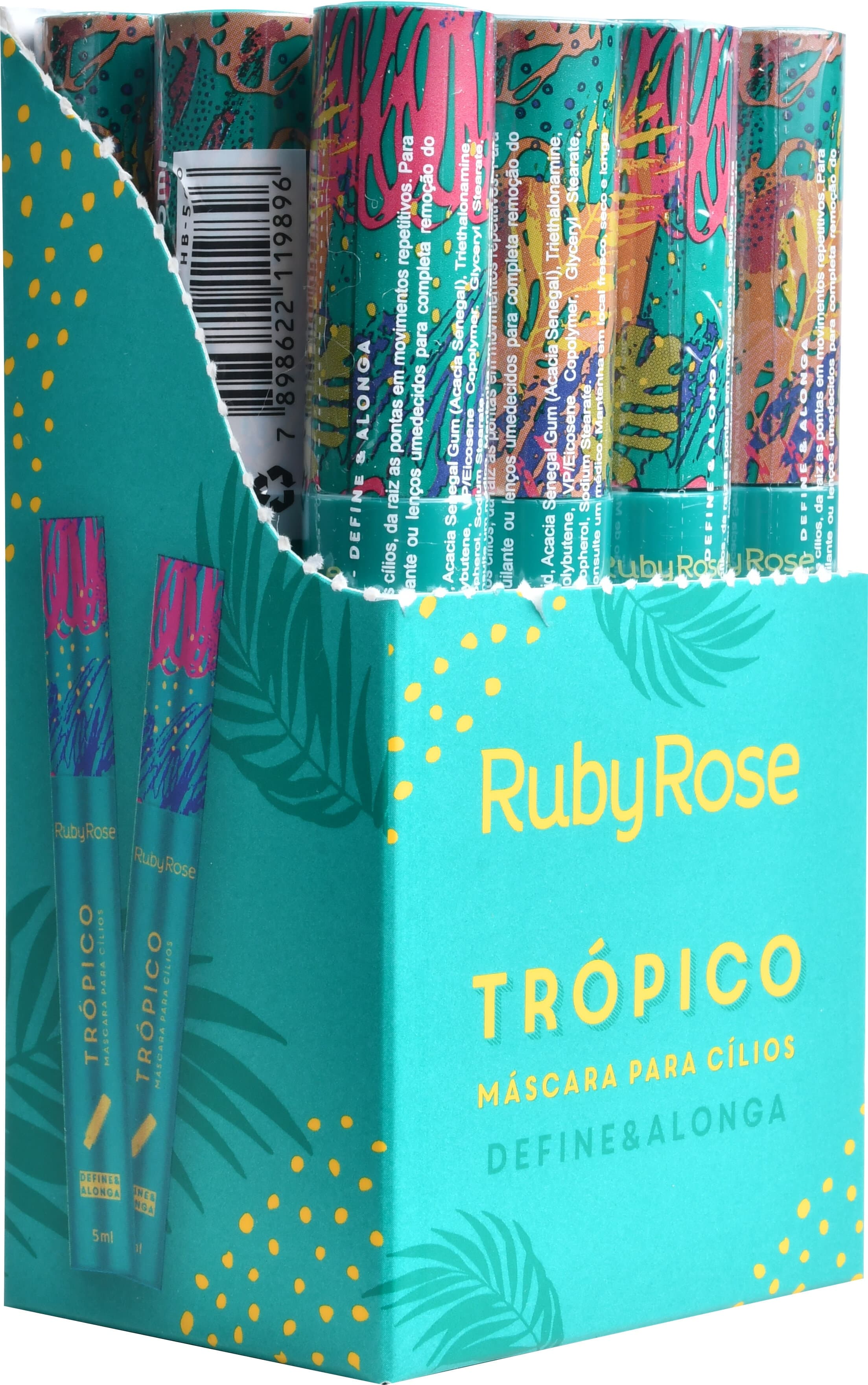 HB 500 TROPIC MASC DE CILIOS DEFINE E ALONGA RUBY ROSE CX/12