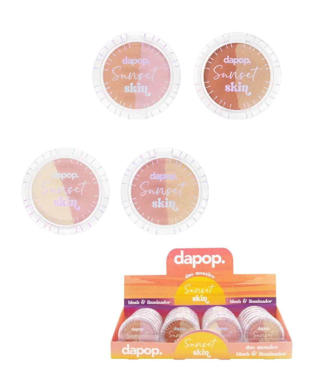 DP2327 DUO BLUSH E ILUMINADOR MOSAICO DAPOP CX/24