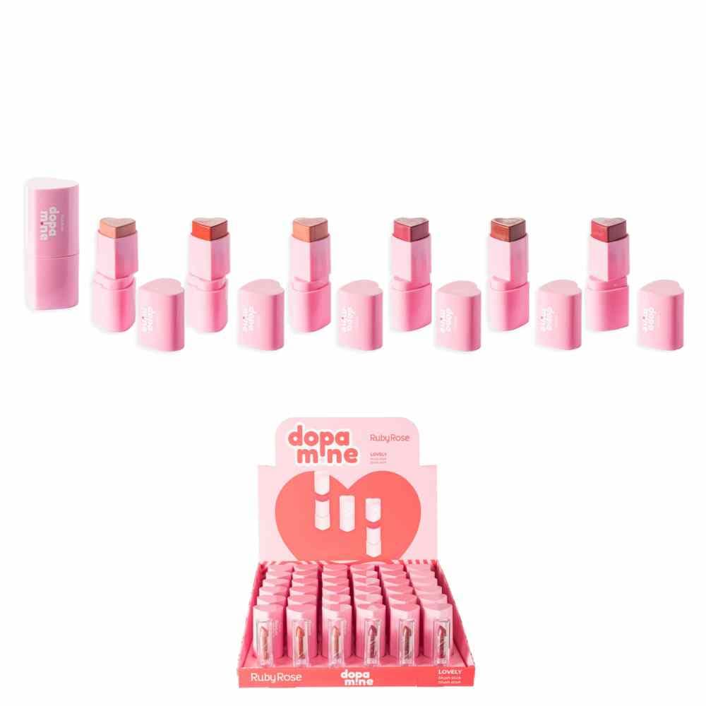 HB M06 BLUSH STICK LOVELY DOPAMINE CX/36 RUBY ROSE