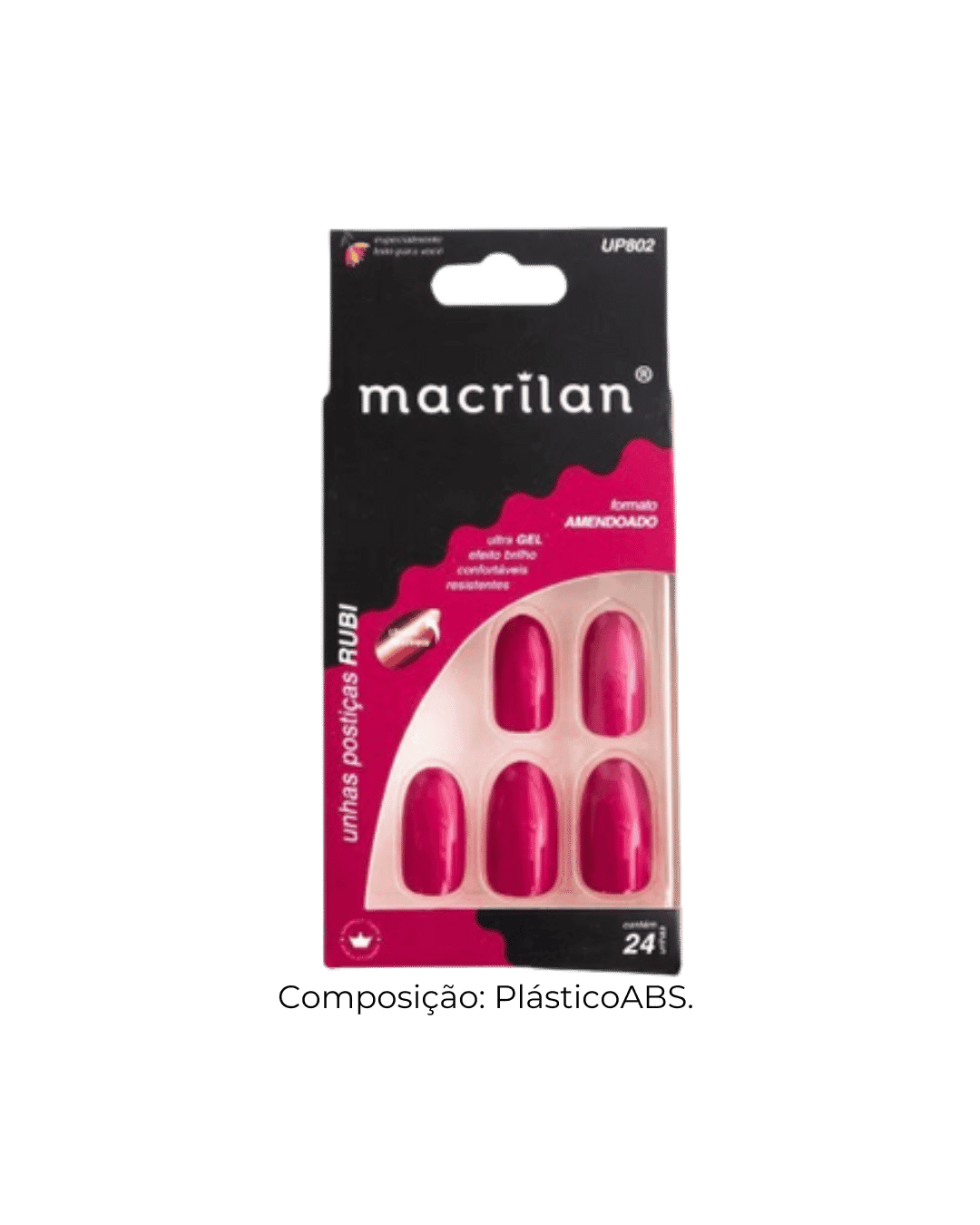 UP403 UNHAS POSTICAS MACRILAN BAILARINA RUBI CX/24