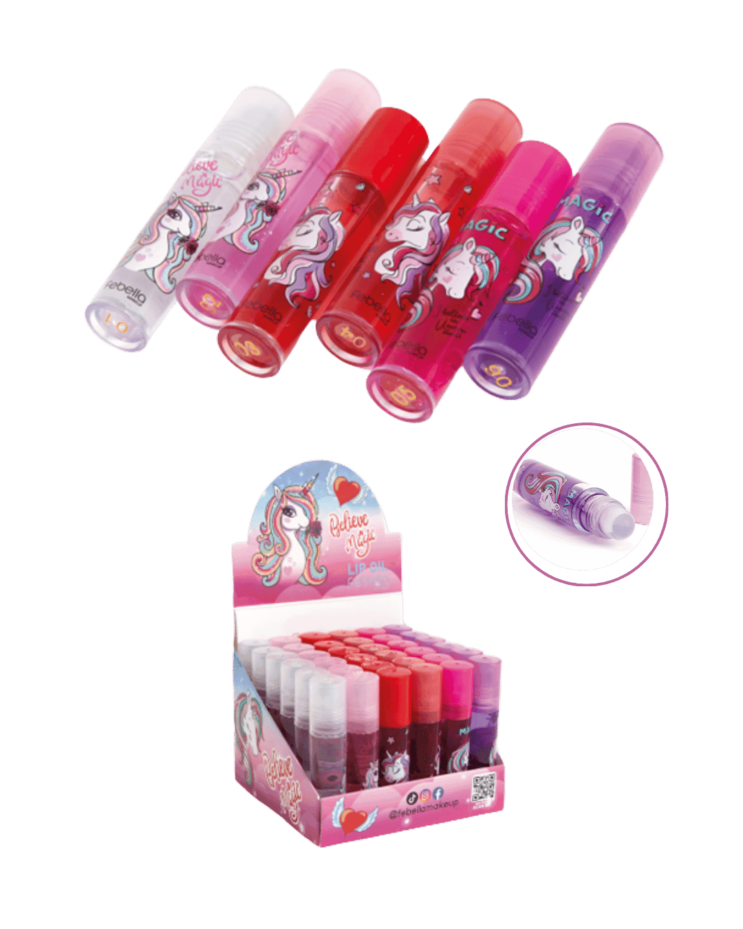 LG40524 LIP OIL UNICORNIO CX/36 FEBELLA