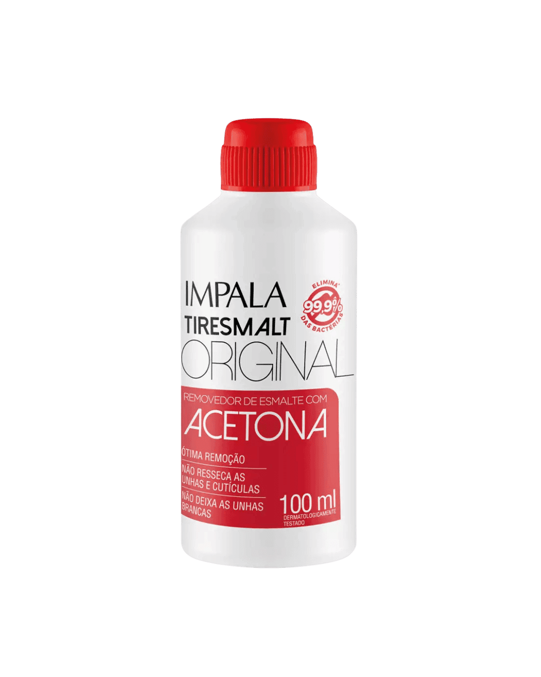 REMOVEDOR ESMALTE IMPALA C/ACETONA TIRESMALT ORIGINAL 100ML