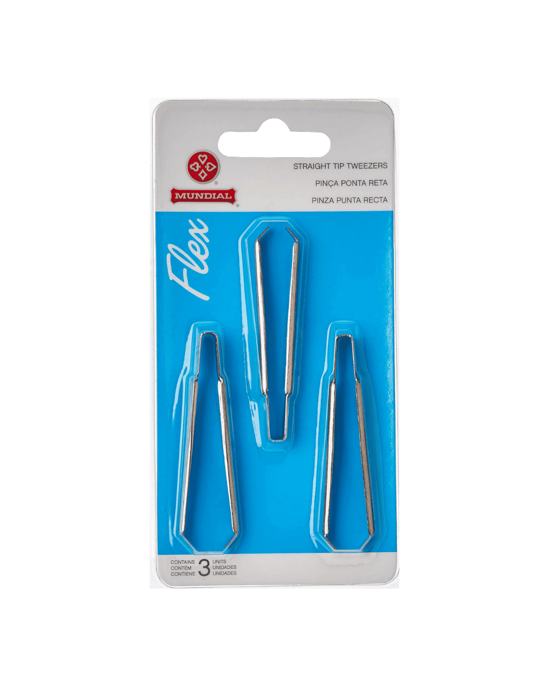 110-PB PINCA MUNDIAL FLEX INOX CARTELA 3UN