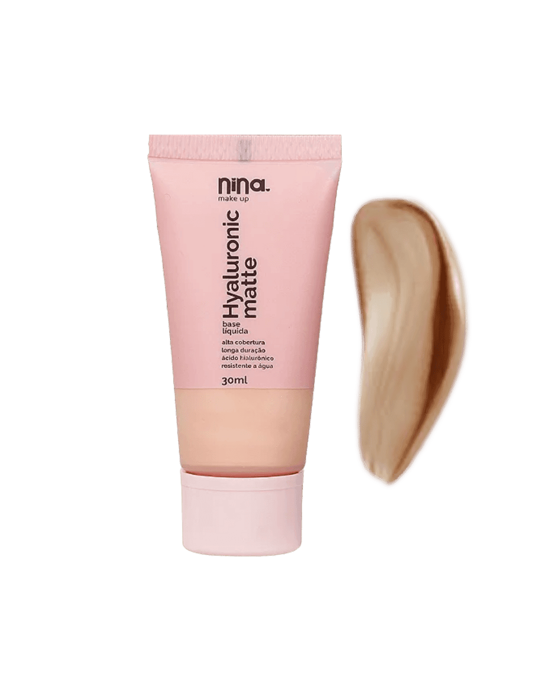BASE LIQUIDA HYALURONIC MATTE COR 1 NINA MAKEUP