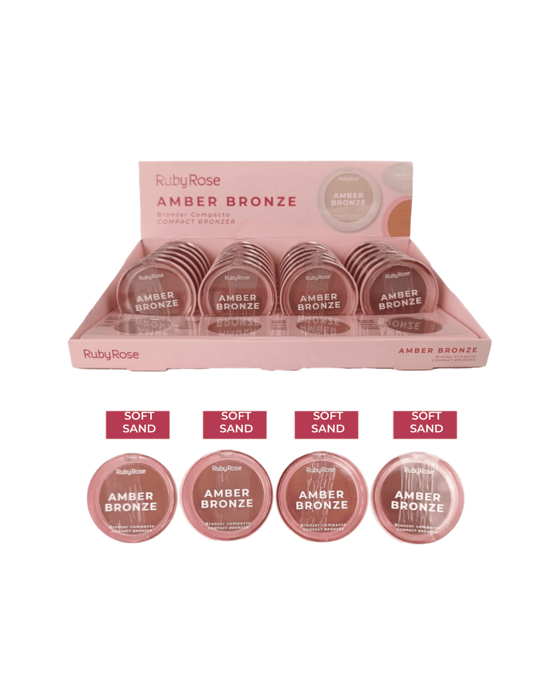HB M202 BRONZER COMPACTO AMBER BRONZE ROSA RUBY ROSE CX/24
