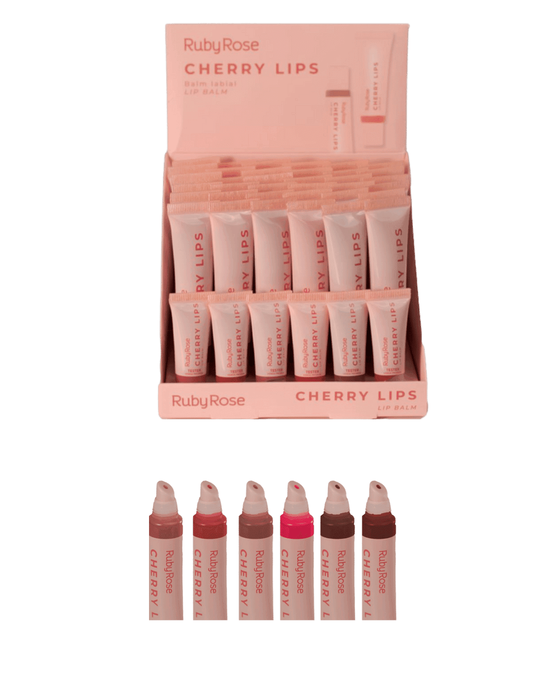 HB L6503 BALM LABIAL CHERRY LIPS LINHA ROSA RUBY ROSE CX/36