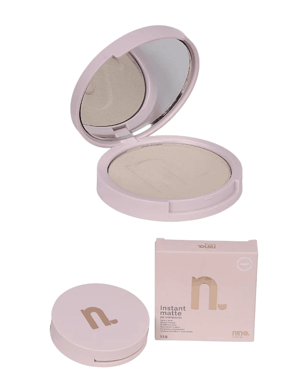PO COMPACTO INSTANT MATTE COR 2 NINA MAKEUP