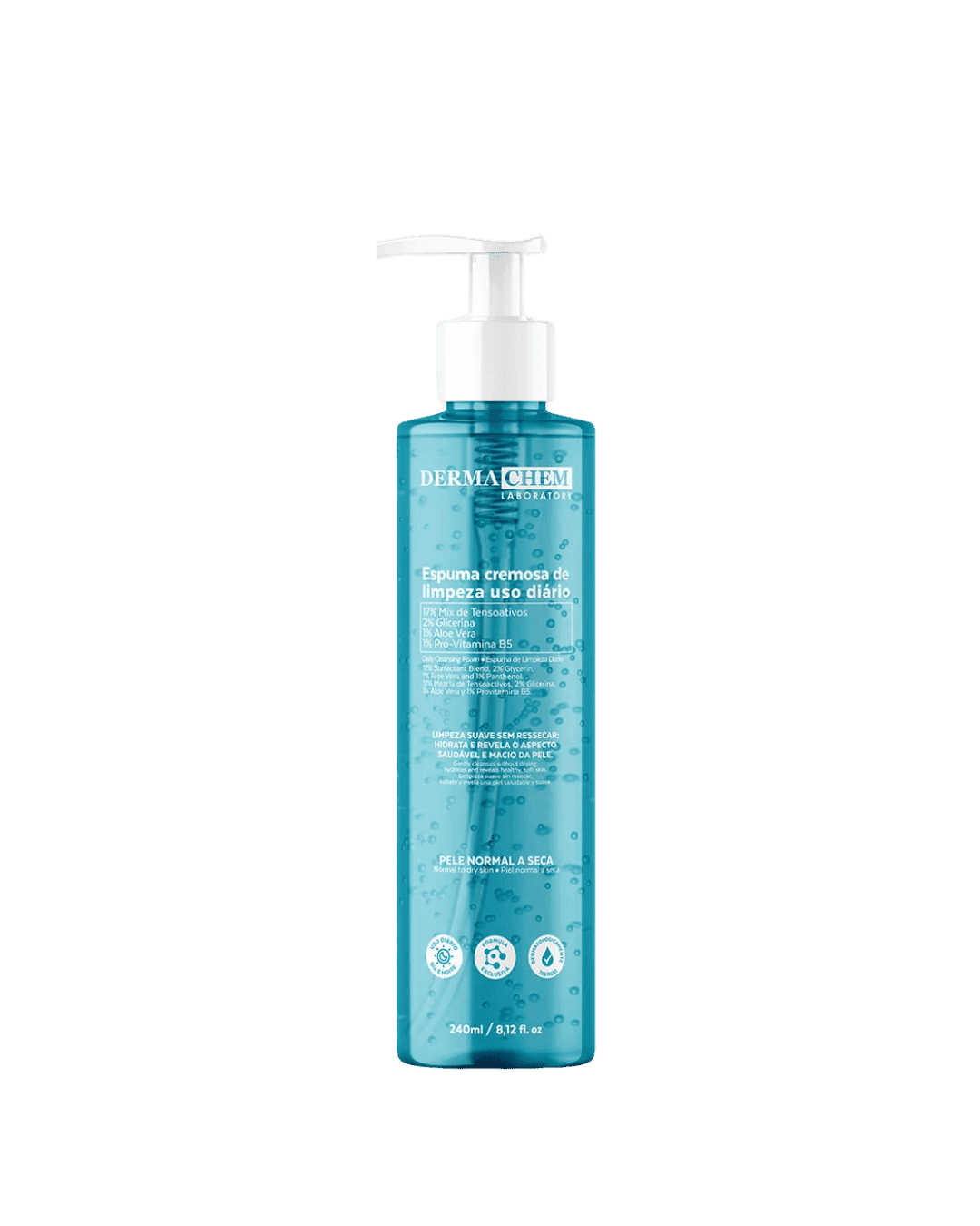 ESPUMA CREMOSA DE LIMPEZA DERMACHEM 240ML