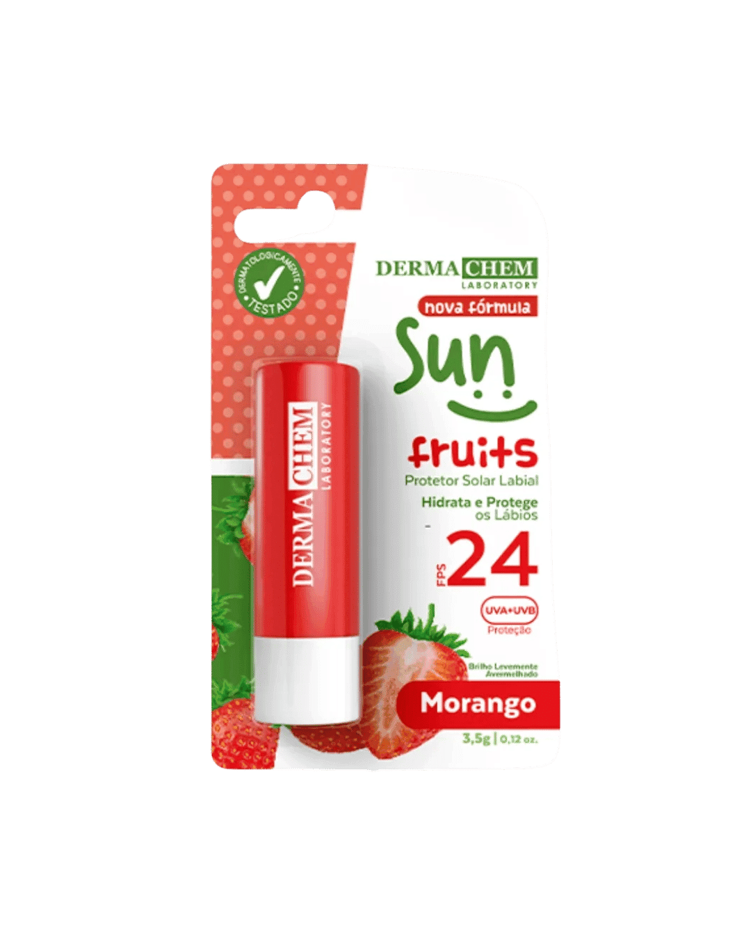 PROTETOR LABIAL DERMACHEM MORANGO 5G