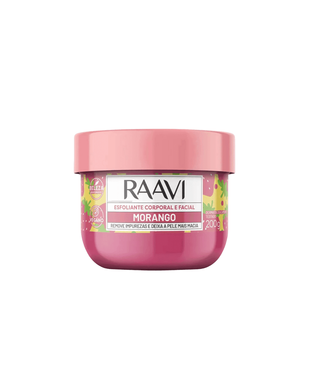 CREME ESFOLIANTE MORANGO 200G RAAVI