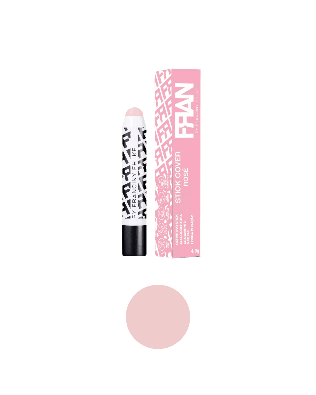 CORRETIVO STICK COVER ROSE BY FRANCINY EHLKE