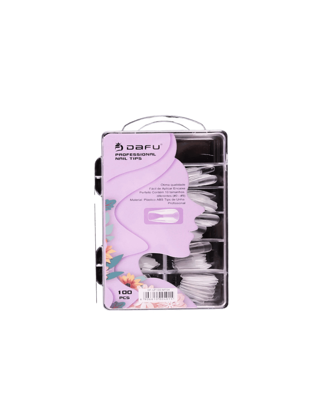 DF-UP100-MT04 TIPS DE UNHA CX C/ 10 TAMANHOS 100 PCS DAFU
