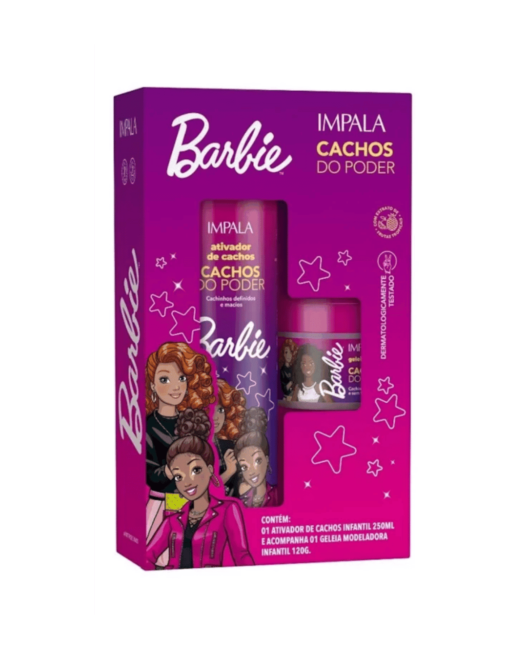KIT BARBIE ATIVADOR DE CACHOS 250ML GELEIA MODELADORA 120G